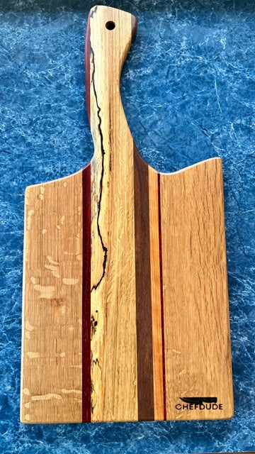 Composition Board 306: Spalted White Oak & Walnut with Cleaver Handle