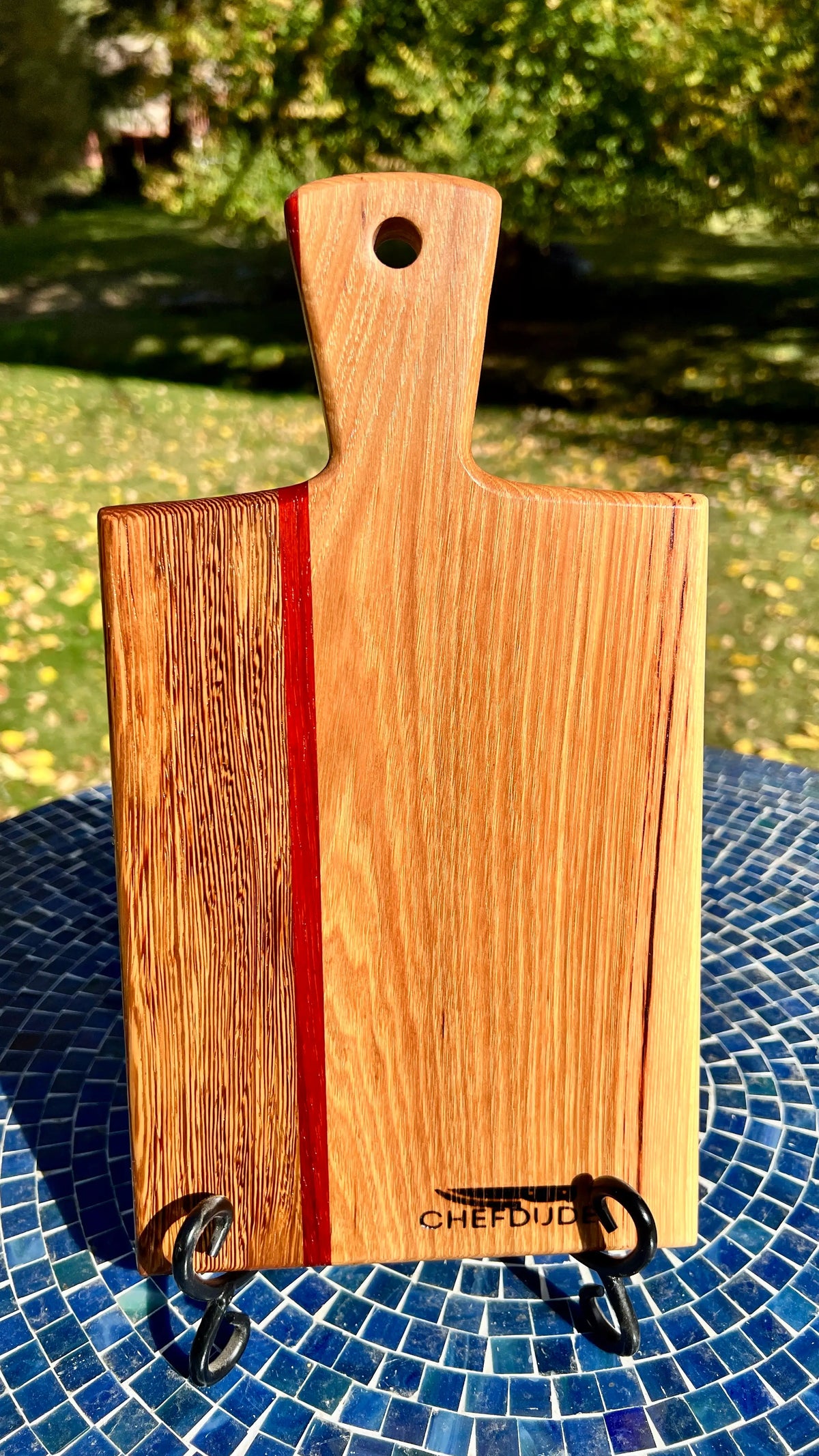Small Composition 487 -- Hickory, Padauk and Wenge