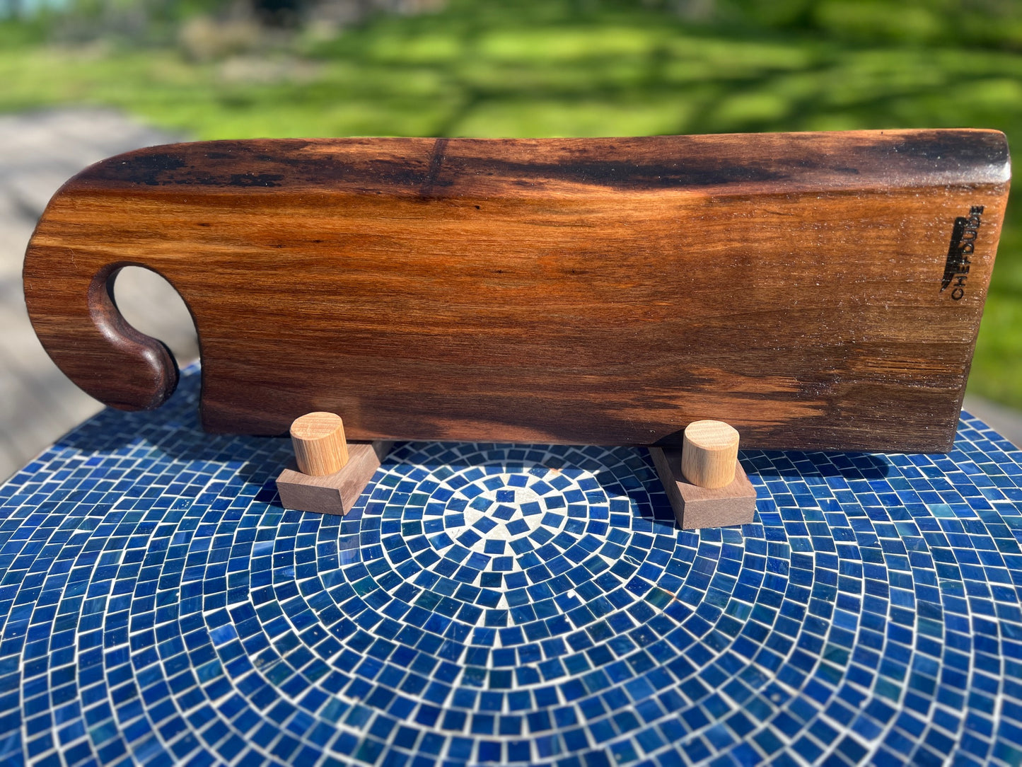 Oregon Black Walnut Serving Board with Gooseneck Handle