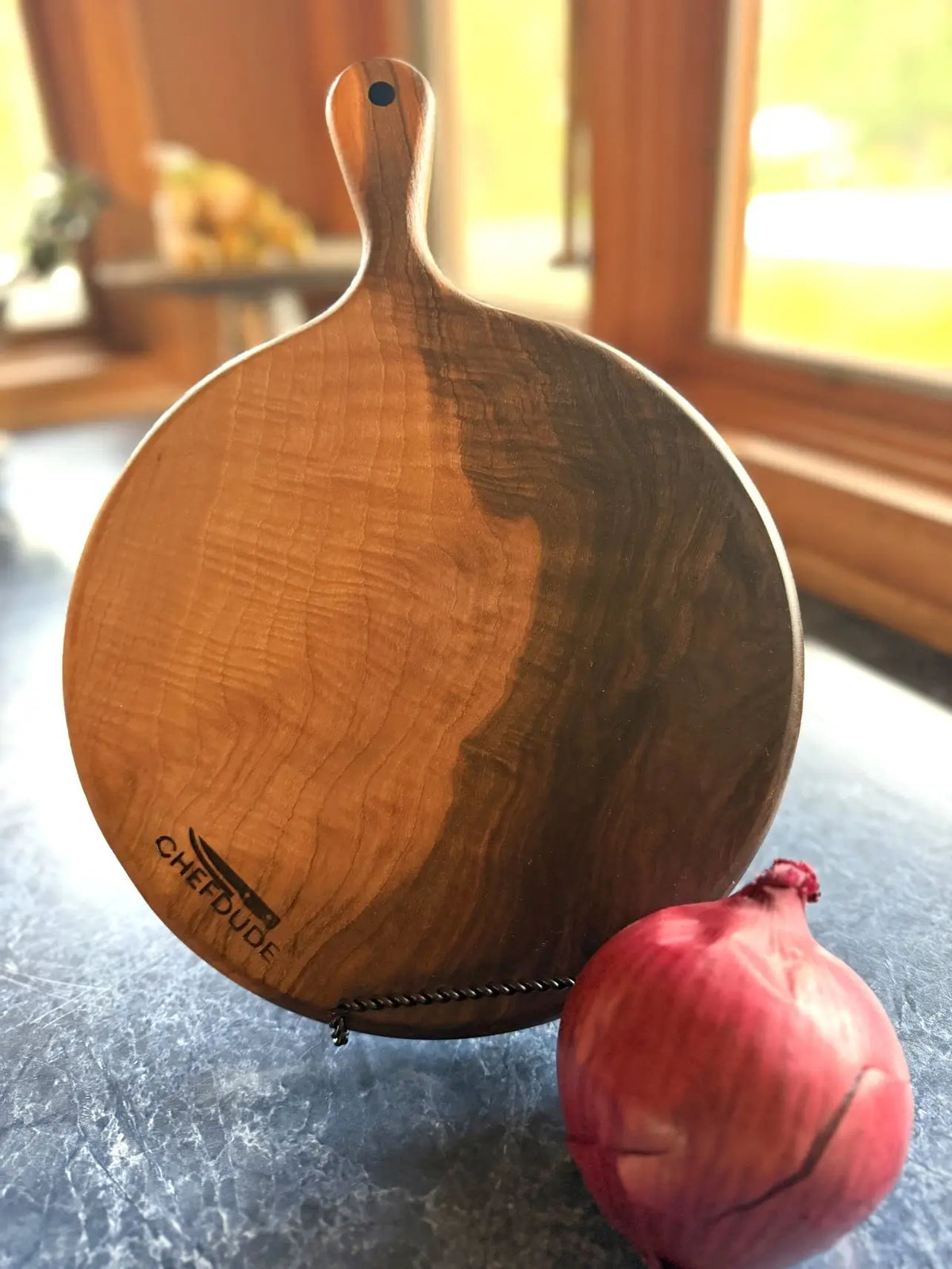English Walnut Small Boule Board with Handle