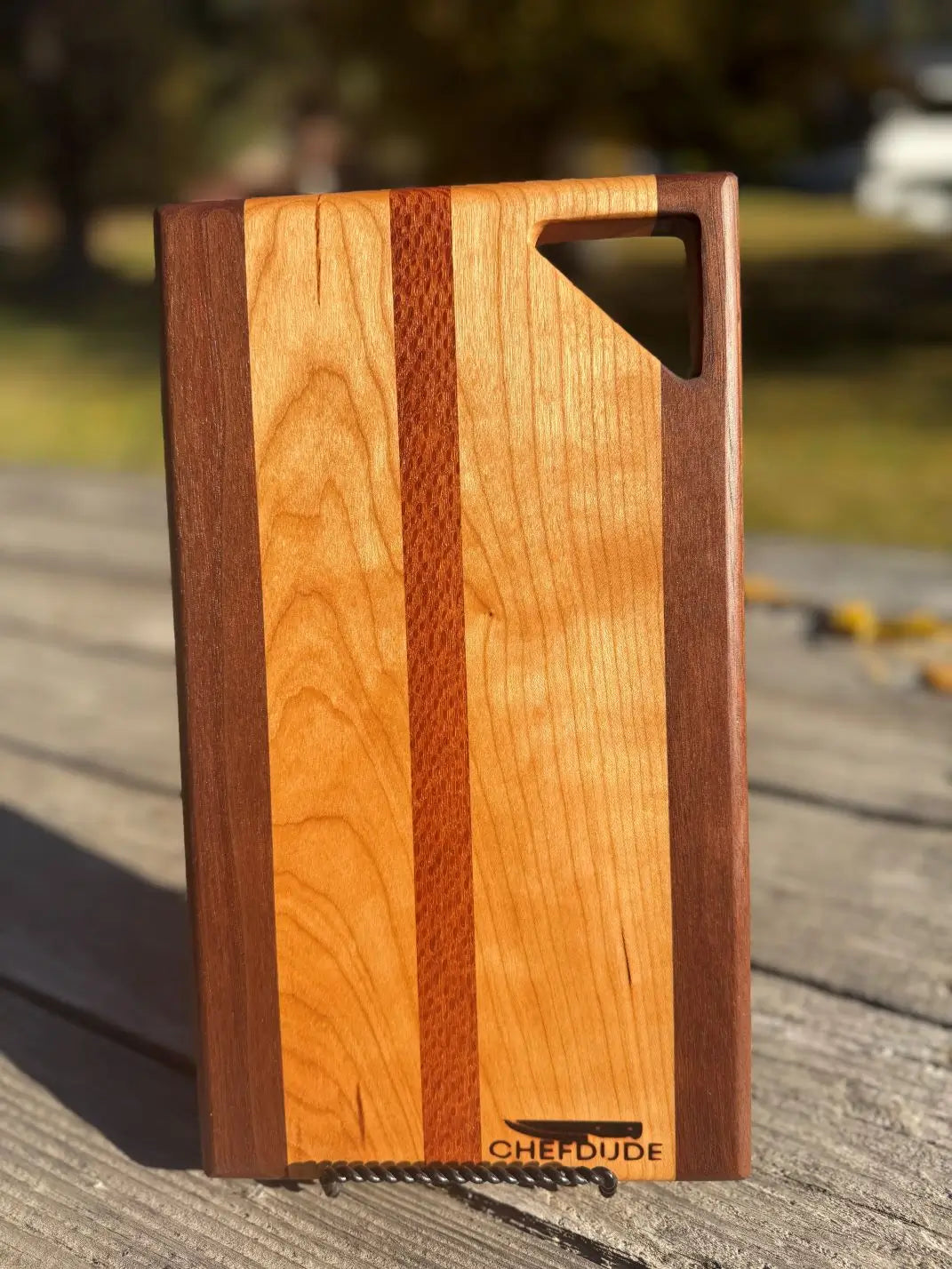 Composition 514 – Kitchen board of cherry, walnut & lacewood