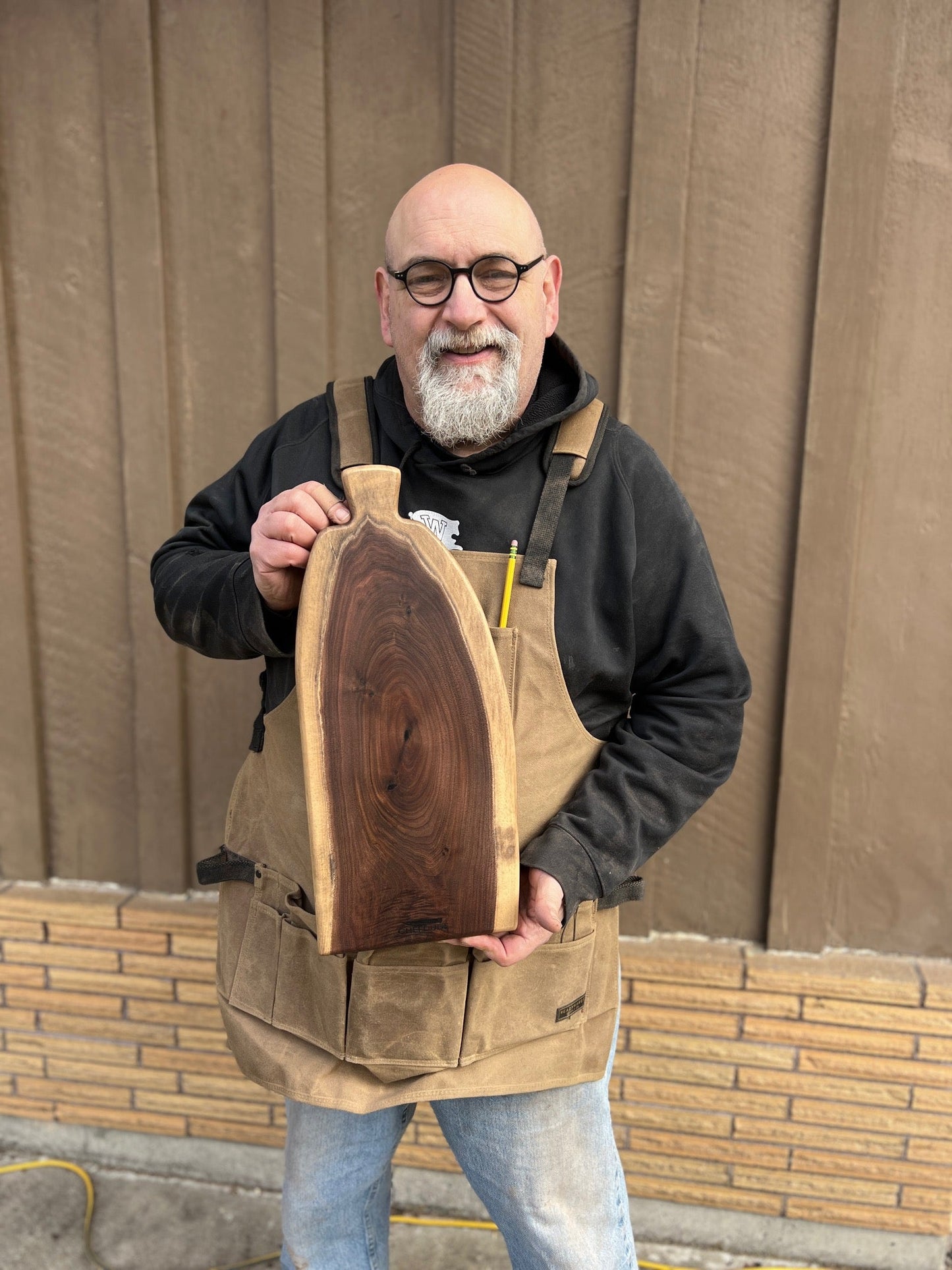 Heritage Series: Line & Origin | Walnut with Sapwood on 3 sides - Chefdude Boards