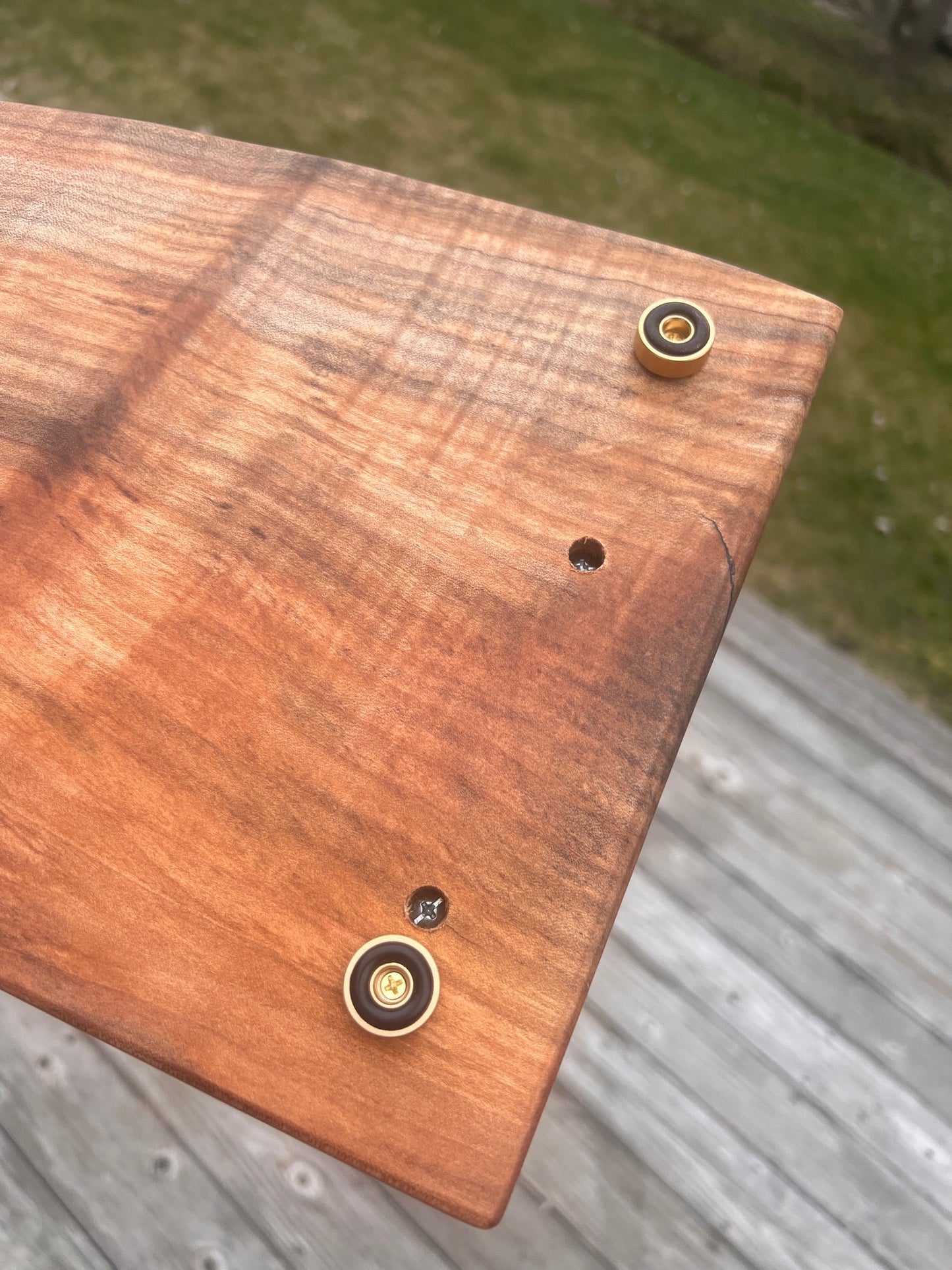 Heritage Series: Spalted Maple Serving Tray with Vintage Handles - Chefdude Boards