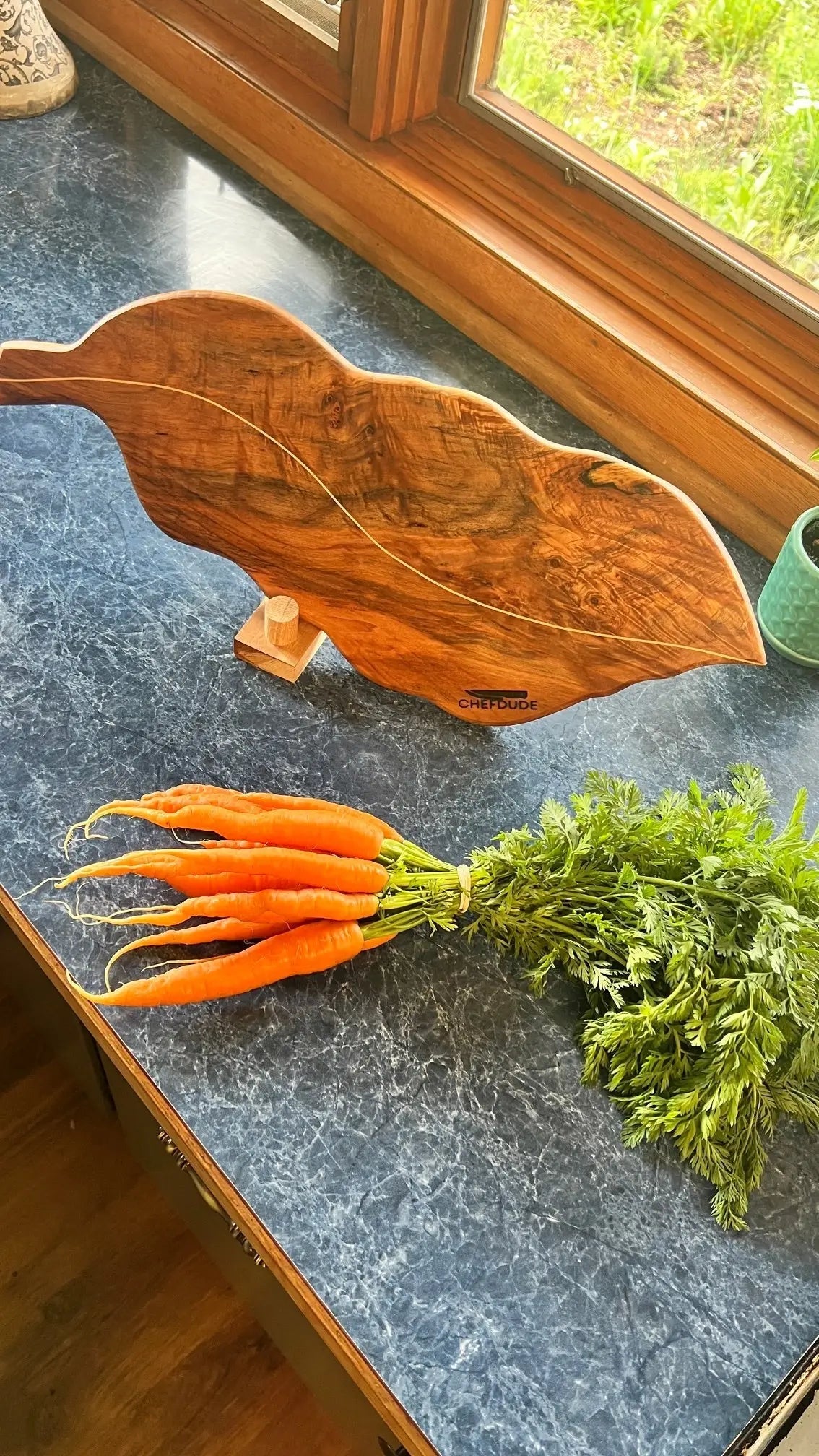 Leaf Study 15: Figured Maple with Sugar Maple Weave - Chefdude Boards