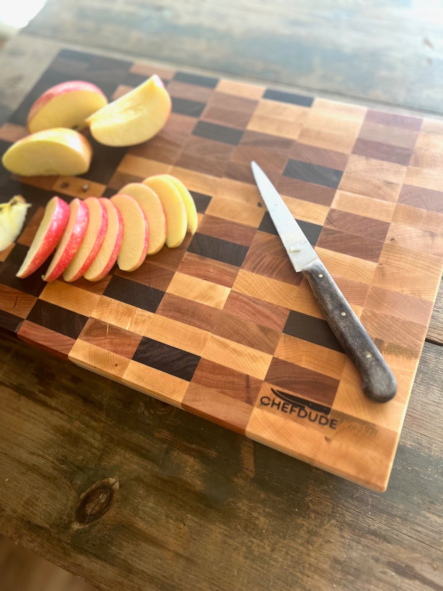 Ombre Cutting Boards of Walnut, Maple and Cherry - Chefdude Boards