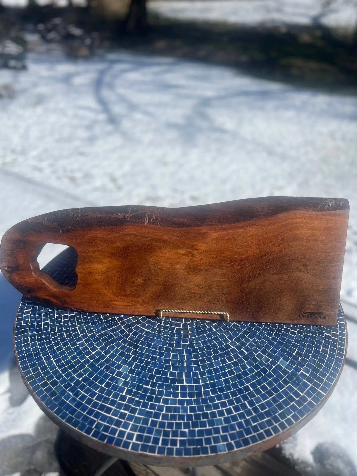 Oregon Black Walnut Signature Live Edge Serving Board – Natural Character - Chefdude Boards