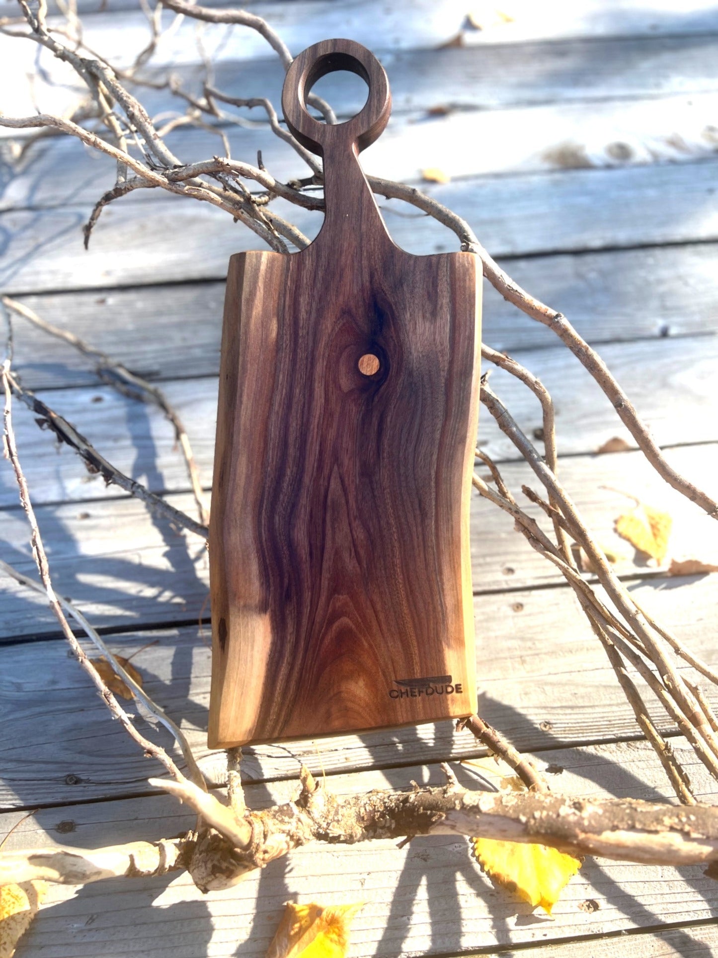 Rustic Walnut Charcuterie Board - Chefdude Boards