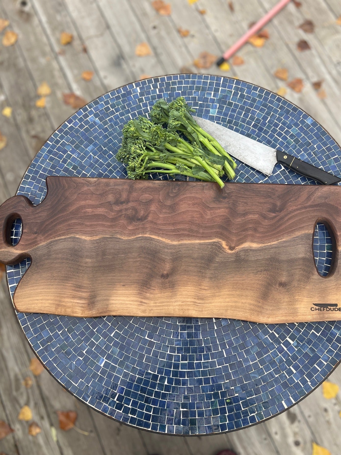 The Heirloom — Black Walnut Dual - Handle Charcuterie Board - Chefdude Boards