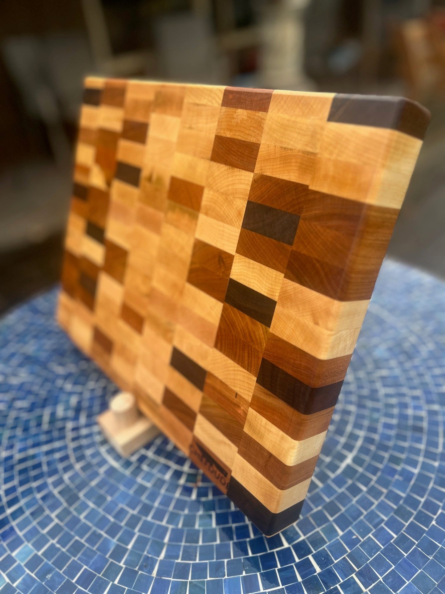 Walnut, Maple & Cherry End - Grain Chopping Block - Chefdude Boards