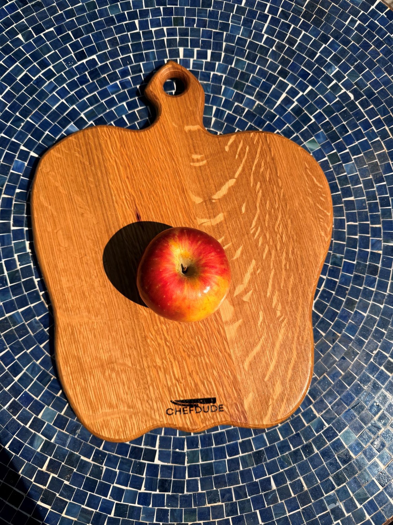Reclaimed Wine Barrel Apple Serving Board – White Oak