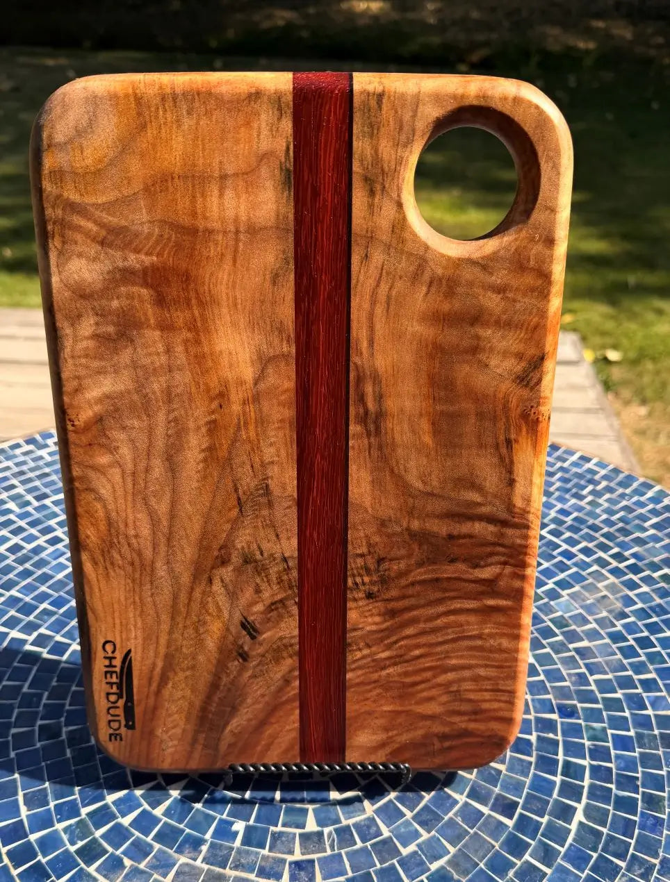 Composition Board #433 – Figured Maple, Padauk &amp; Walnut