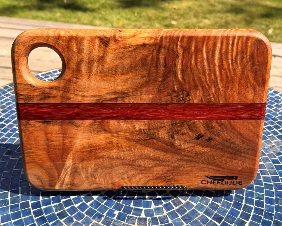 Composition Board #433 – Figured Maple, Padauk &amp; Walnut