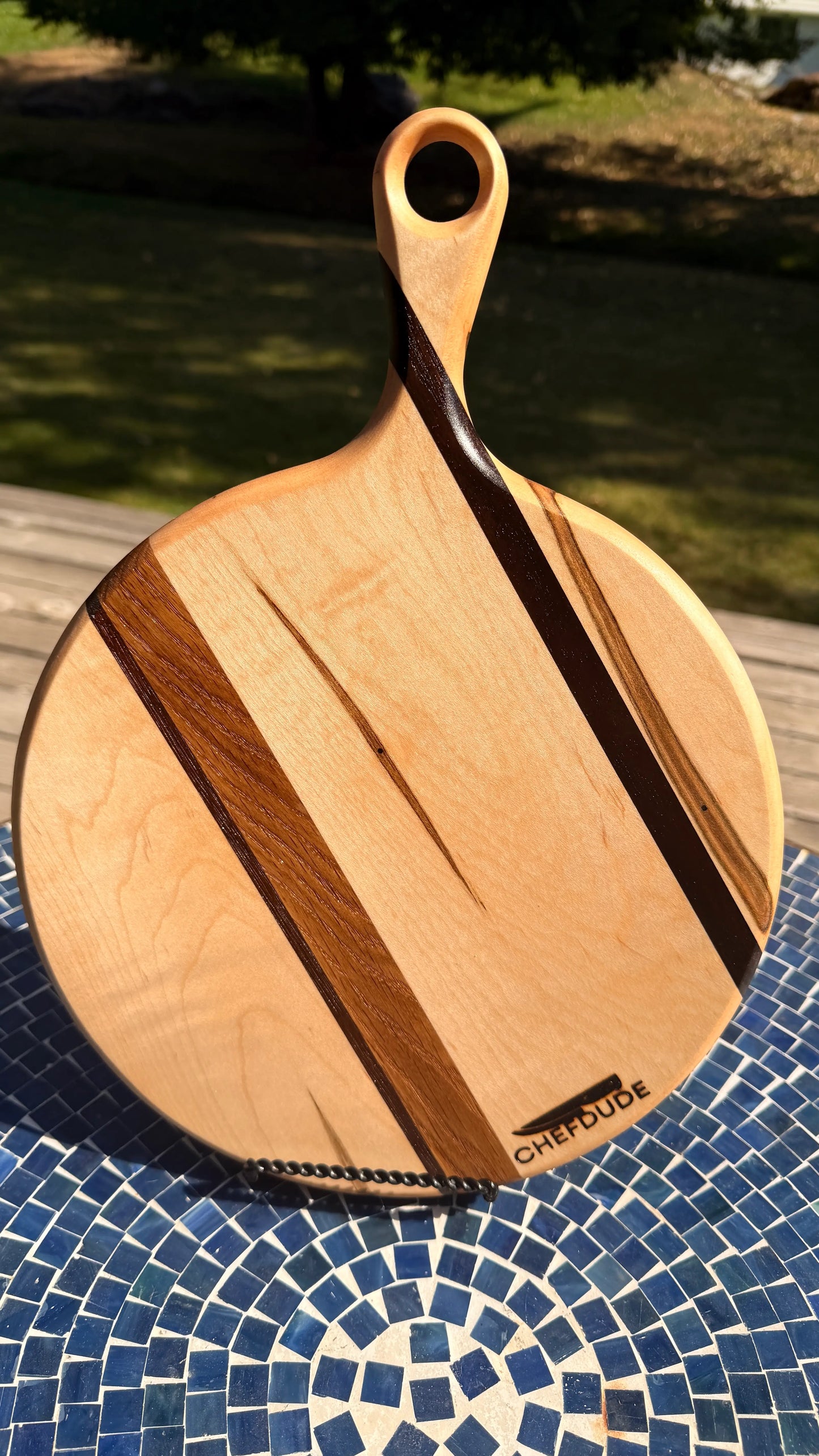 Composition Board #430 – Ambrosia Maple, White Oak & Walnut Boule Board