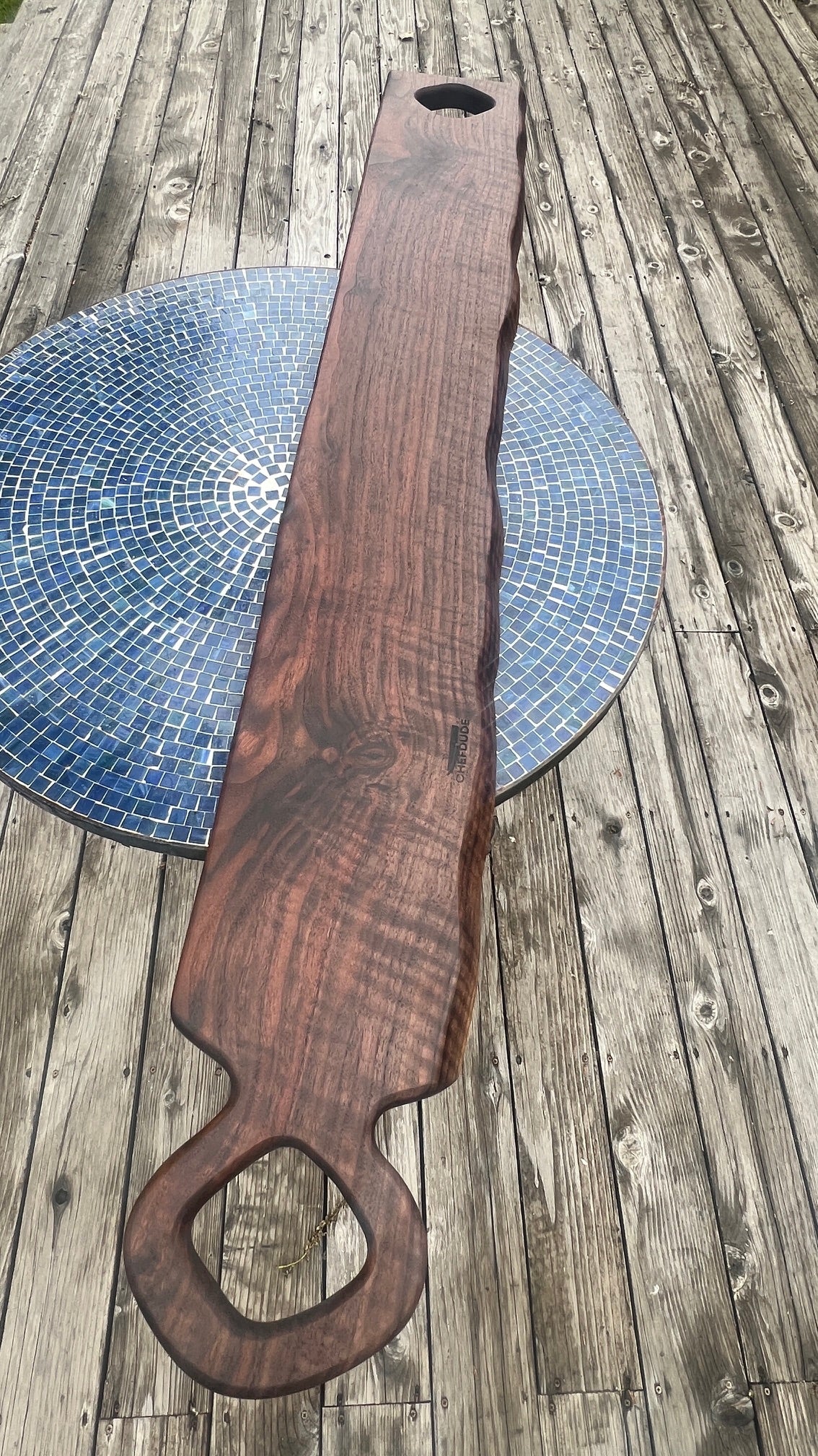 The Party Board: 4.5 feet of solid walnut