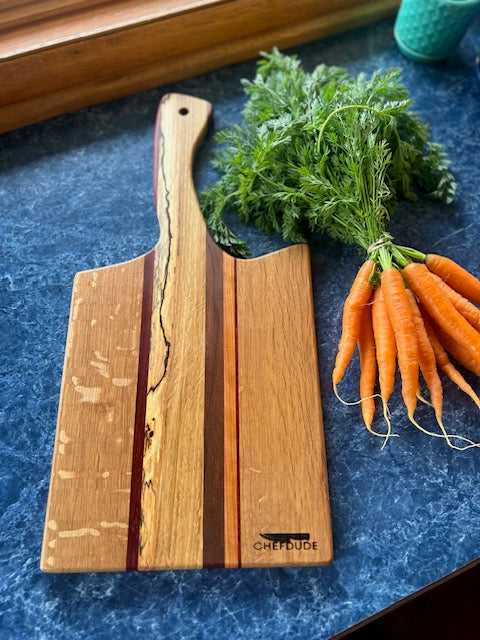 Composition Board 306: Spalted White Oak & Walnut with Cleaver Handle