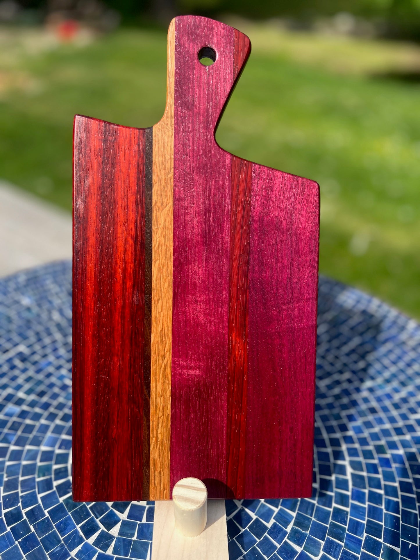 Composition 358: Bold Purple Heart, Padauk and White Oak
