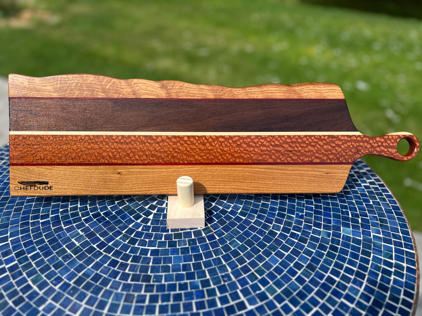 Composition 357: long board made of 5 hard woods
