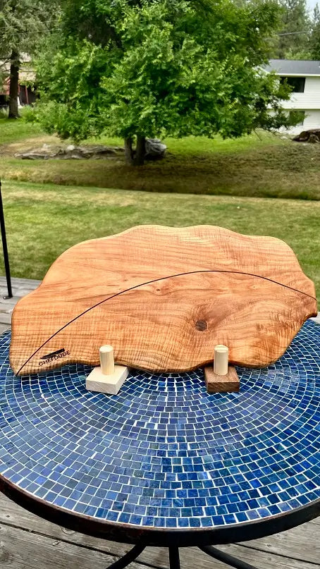 Leaf Study #16: Figured Maple with walnut weave