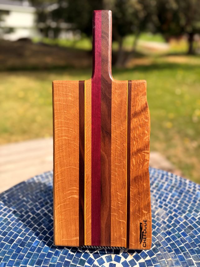 Composition Board 436: White Oak, Walnut, Purpleheart & Osage Orange