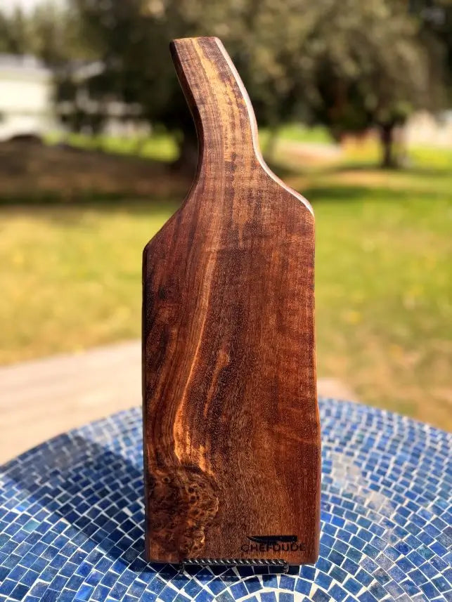 Oregon Black Walnut Serving Board with Curved Handle