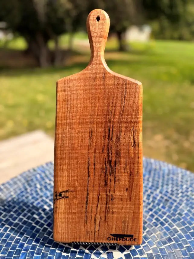 Curly Spalted Maple Live-Edge Cheese Board