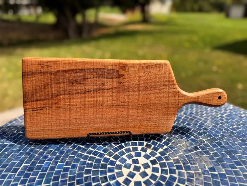 Curly Spalted Maple Live-Edge Cheese Board