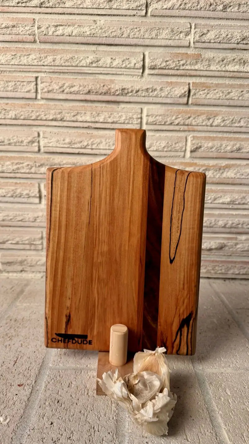 Composition 465: Spalted Maple, Cherry + Walnut Compact Prep Board