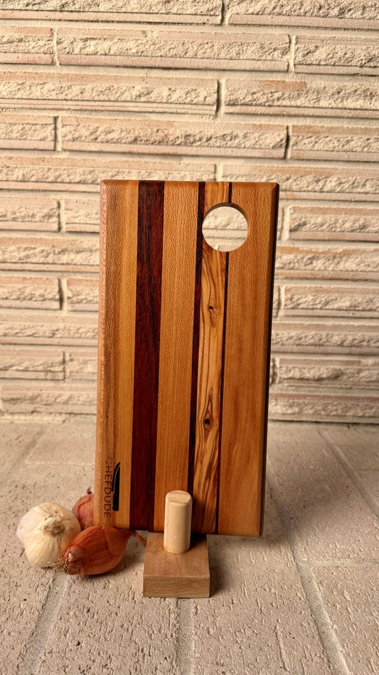 Composition 466: Sycamore, Tigerwood + Olivewood Compact Prep + Travel Board