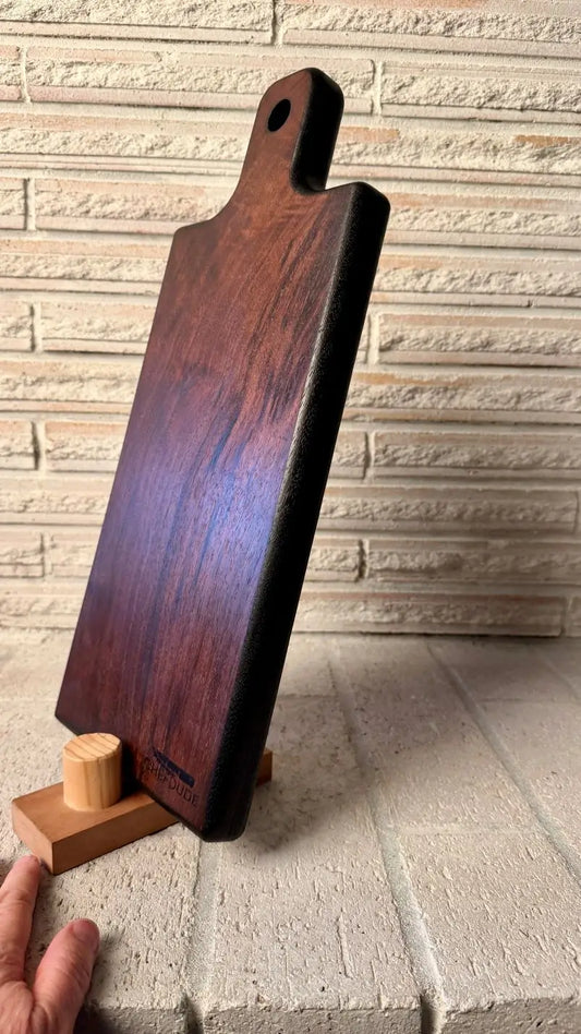 Dark Oregon Black Walnut Board with Yakisugi-Style Edges