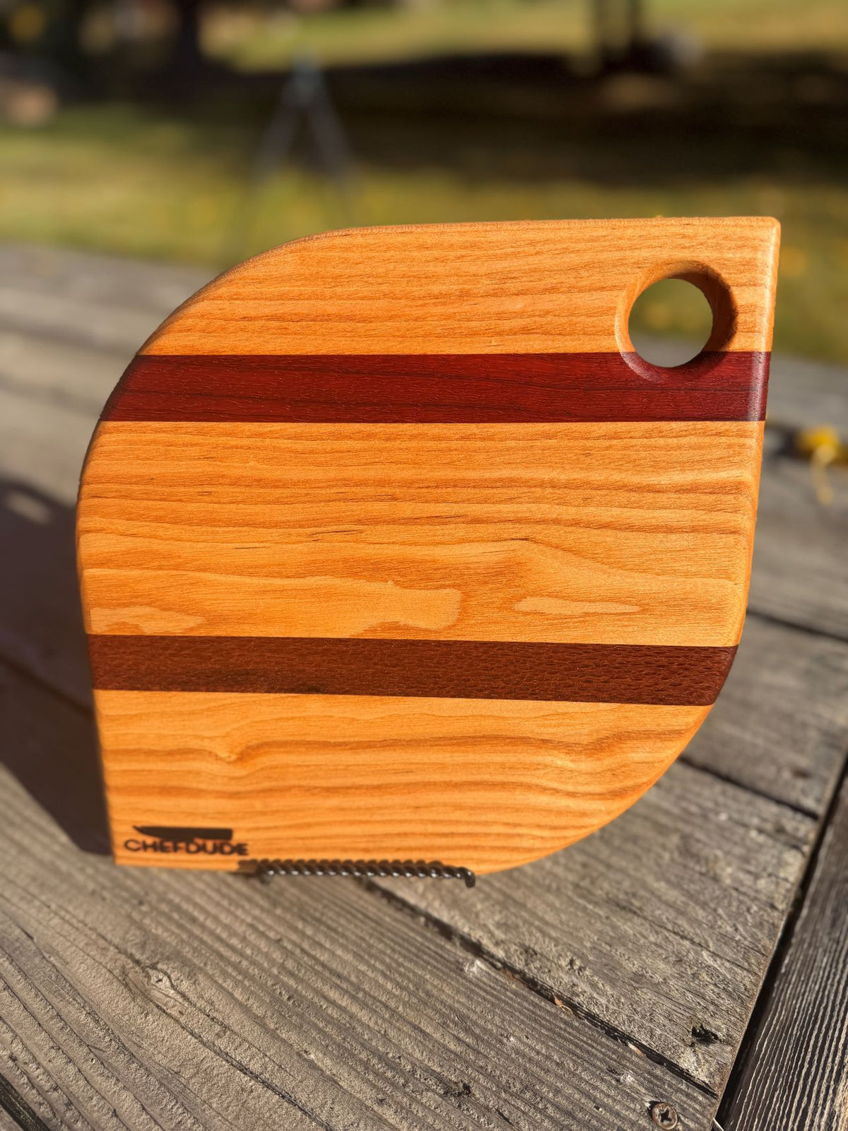 Composition 513– Coffee Tree, Padauk and Lacewood Everyday Kitchen Board