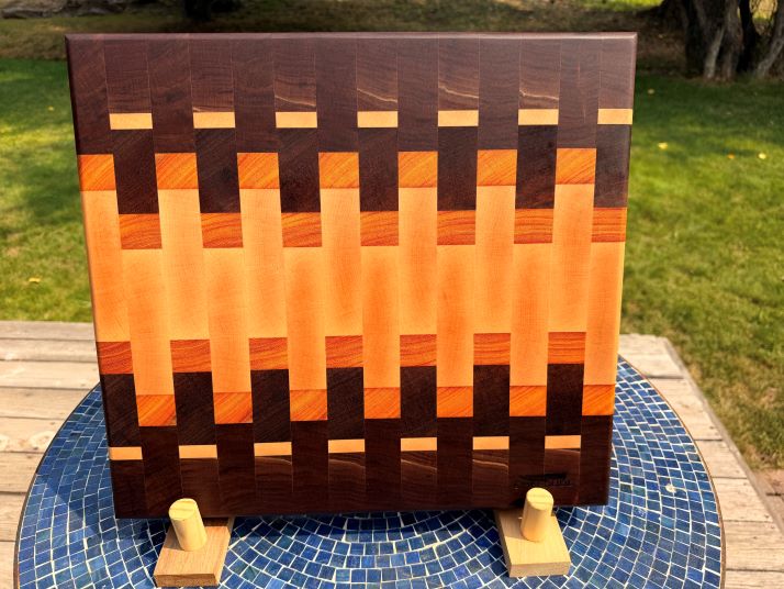 Walnut, Maple & Osage Orange End-Grain Chopping Block