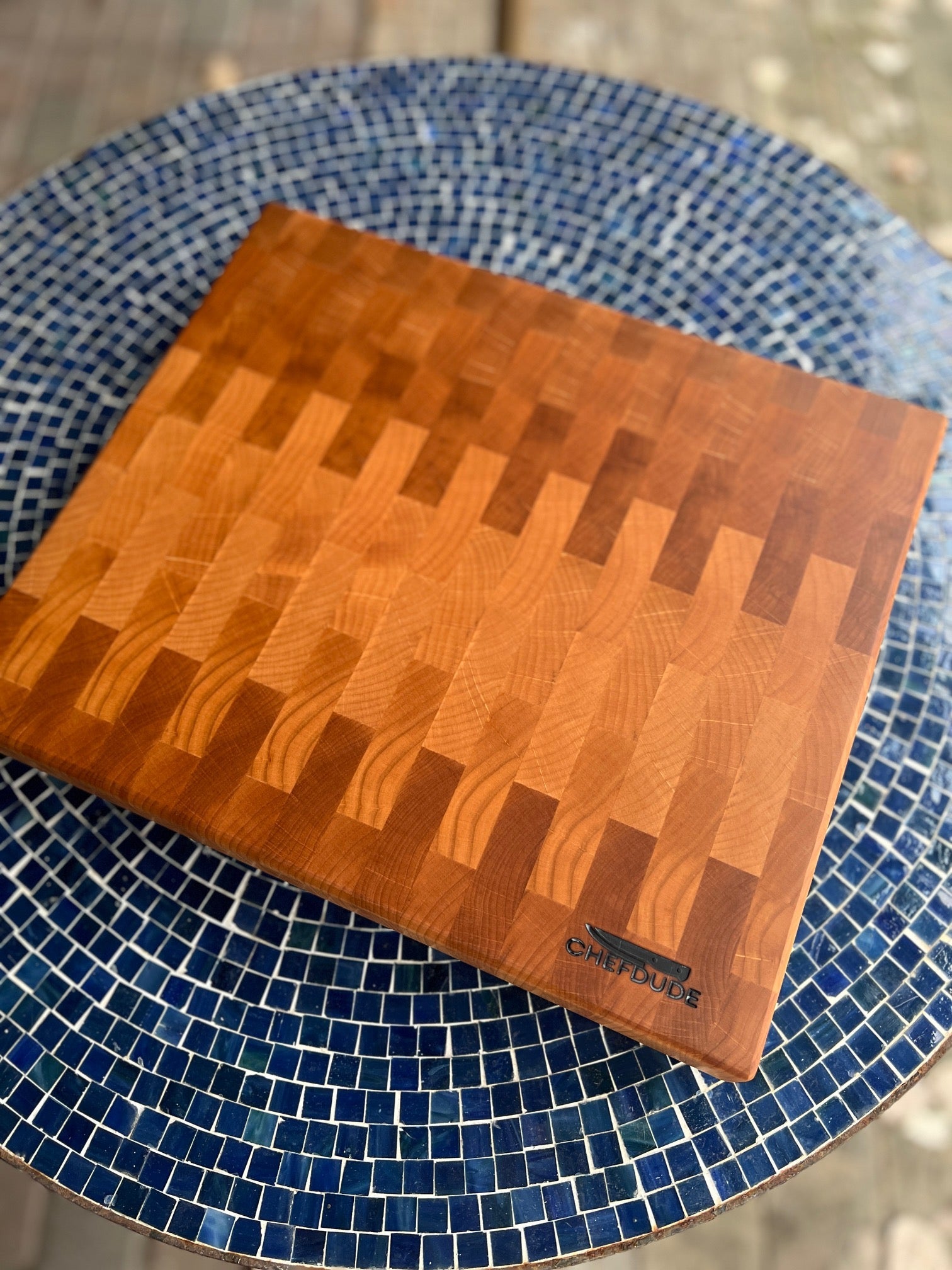 Alder Wood Chopping Block - Chefdude Boards