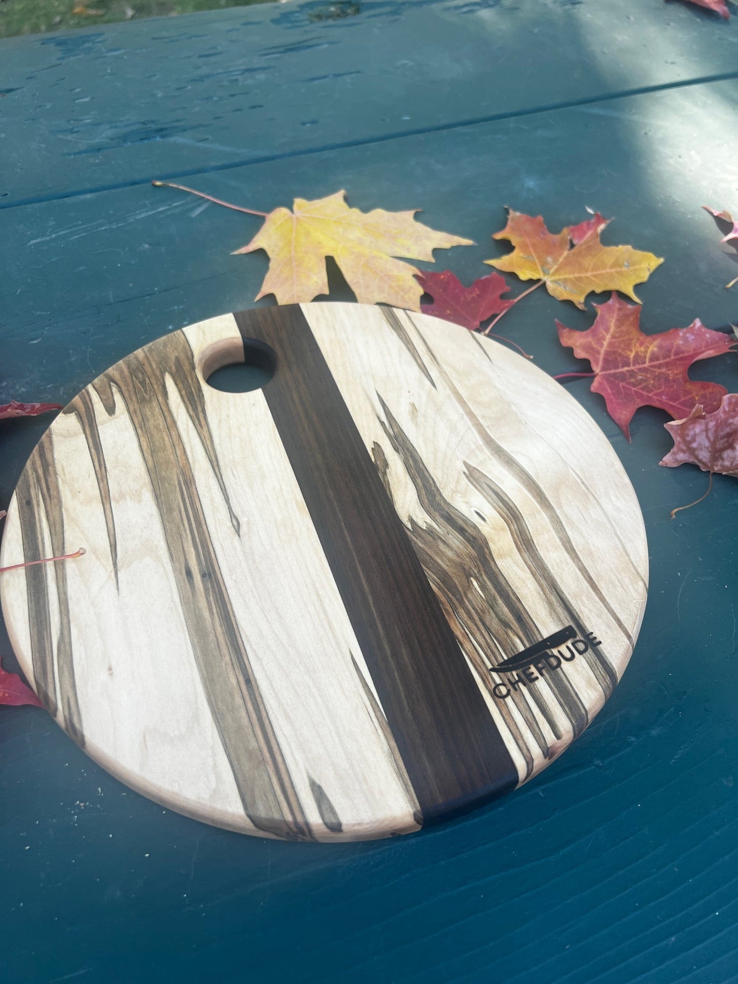 Ambrosia Maple Cutting Board with Walnut Center - Chefdude Boards