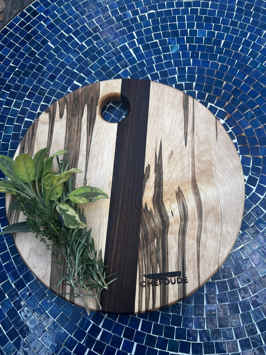 Ambrosia Maple Cutting Board with Walnut Center - Chefdude Boards