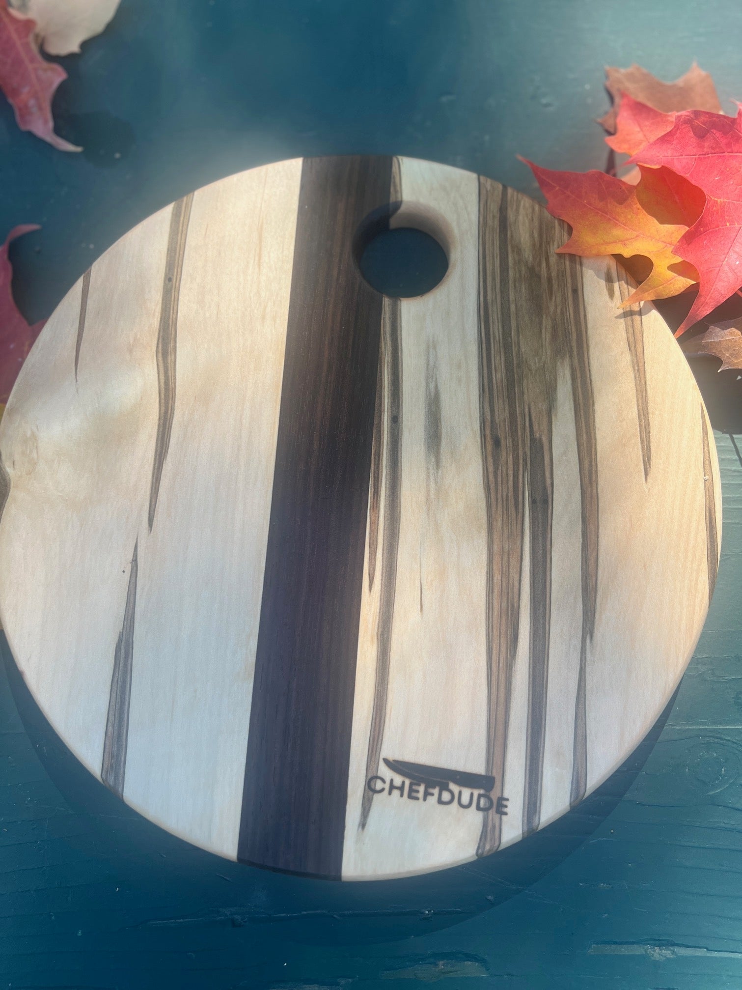 Ambrosia Maple Cutting Board with Walnut Center B - Chefdude Boards