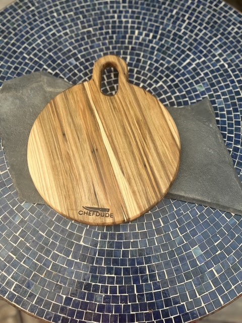 Ambrosia Maple Round Cutting Board - Chefdude Boards