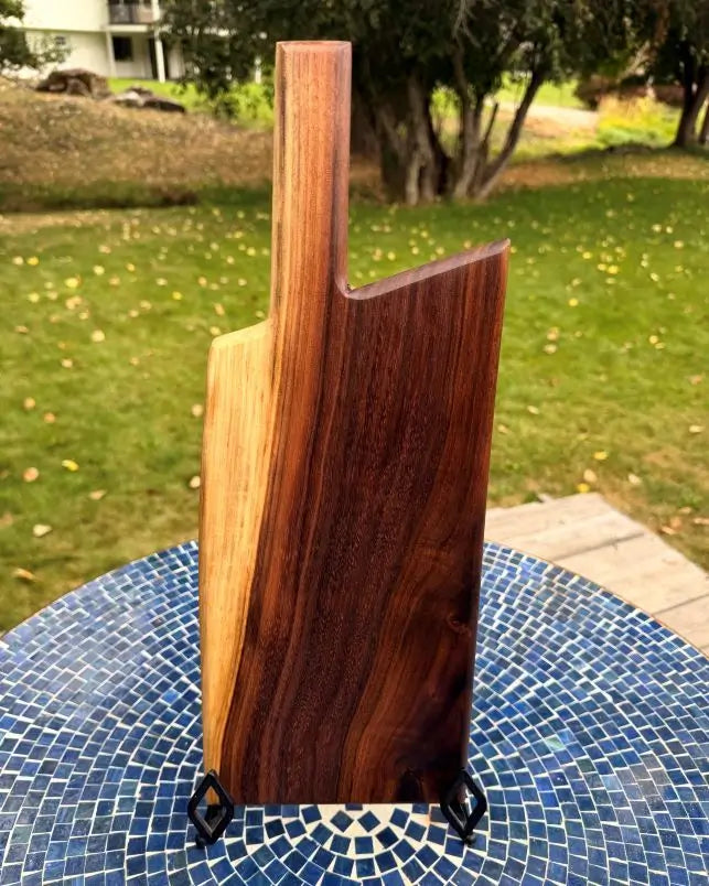 Black Walnut Angular Serving Board with Handle