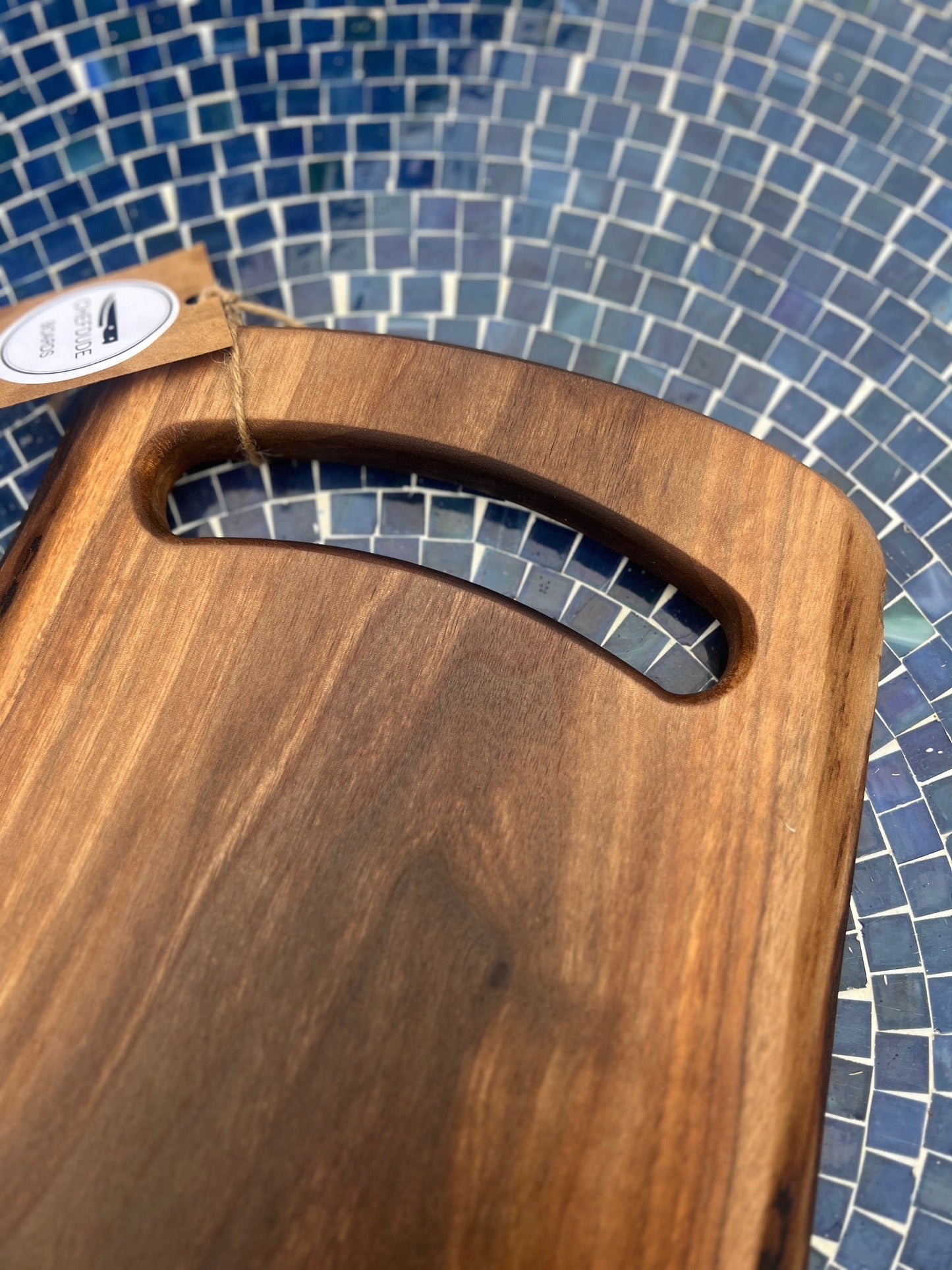 Black Walnut Serving Board with Built - In Handle - Chefdude Boards