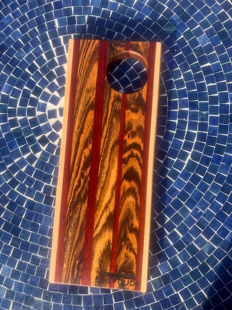 Bocote, Padauk & Maple Travel Board - Chefdude Boards