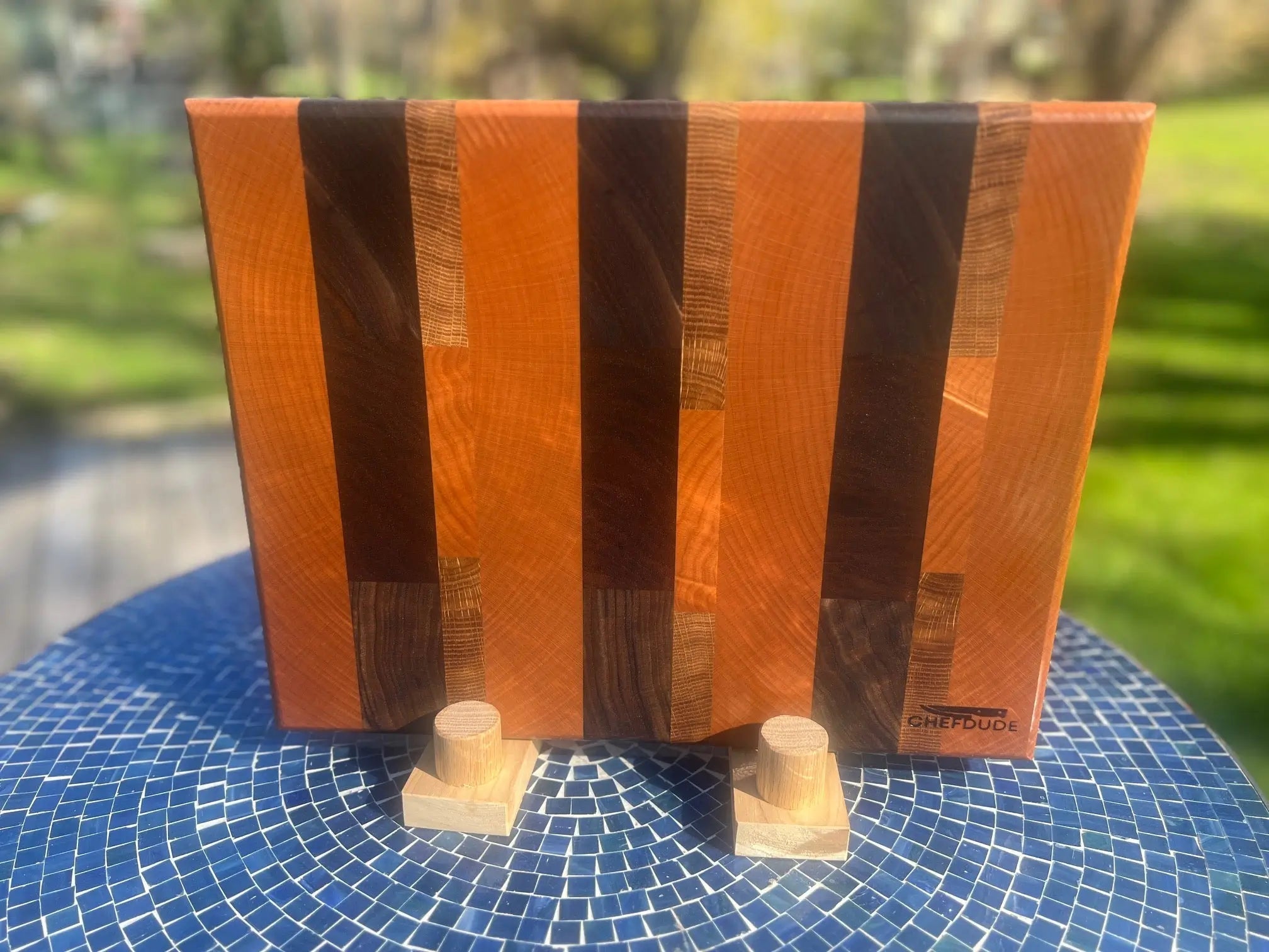 Chopping Block of Beech, Walnut, White Oak & Maple - Chefdude Boards
