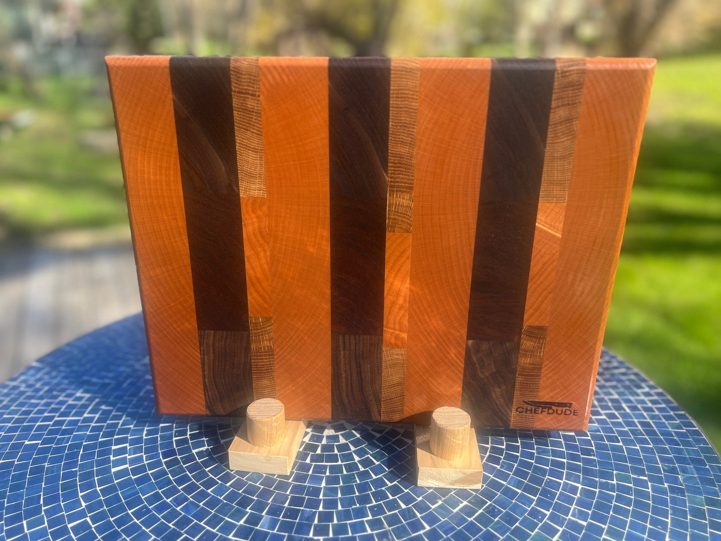Chopping Block of Beech, Walnut, White Oak & Maple - Chefdude Boards