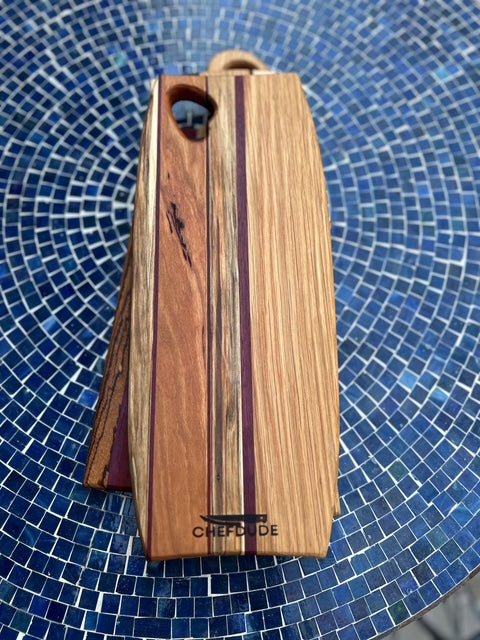 Compact Cutting Board - handcrafted from 5 premium hard woods - Chefdude Boards