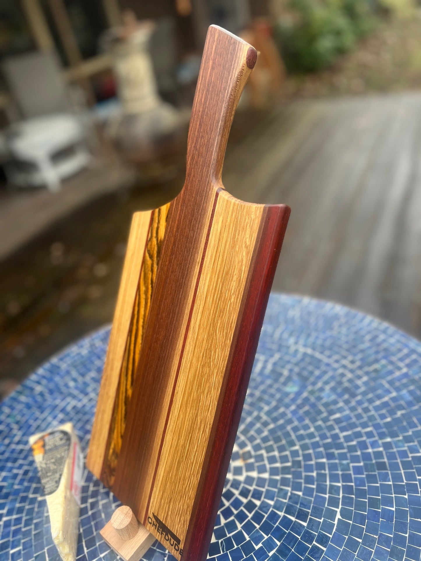 Composition 238: White Oak, Bocote, Padauk and Walnut - Chefdude Boards