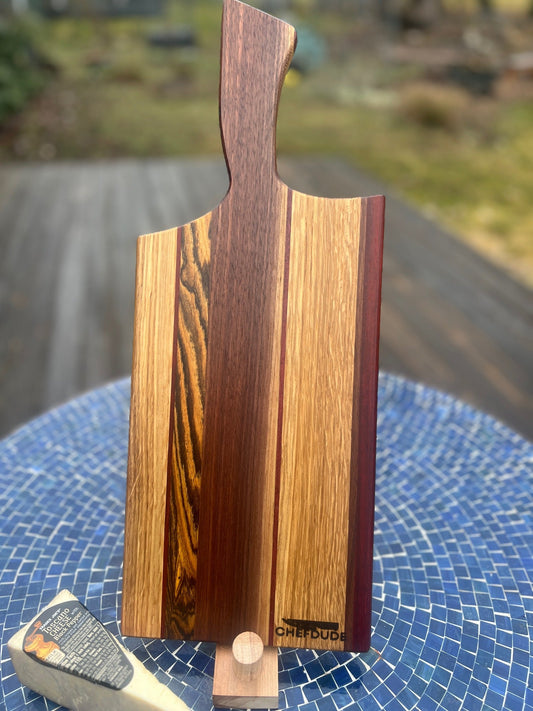 Composition 238: White Oak, Bocote, Padauk and Walnut - Chefdude Boards
