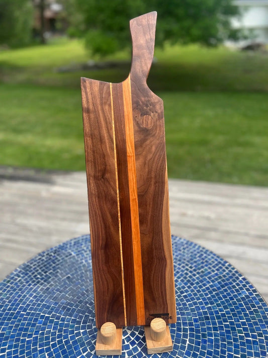 Composition 337: walnut, cherry and white oak - Chefdude Boards