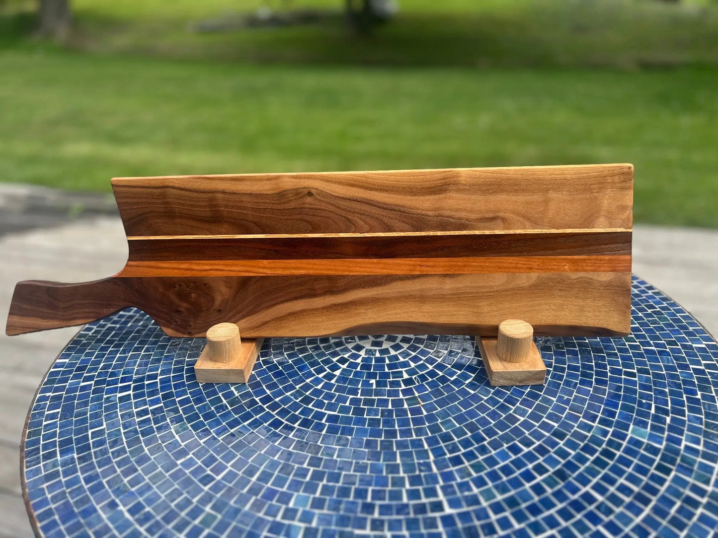 Composition 337: walnut, cherry and white oak - Chefdude Boards