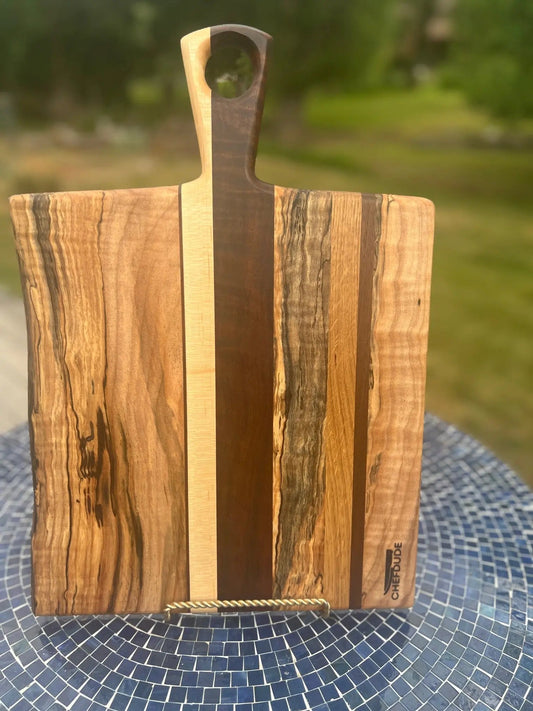 Composition 381: Serving Board with Live Edge - Chefdude Boards