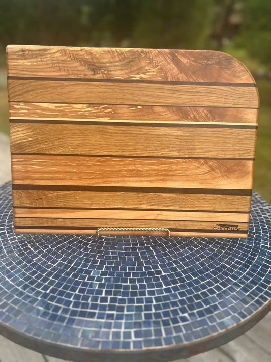 Composition 385: Spalted Maple, Walnut and White Oak - Chefdude Boards