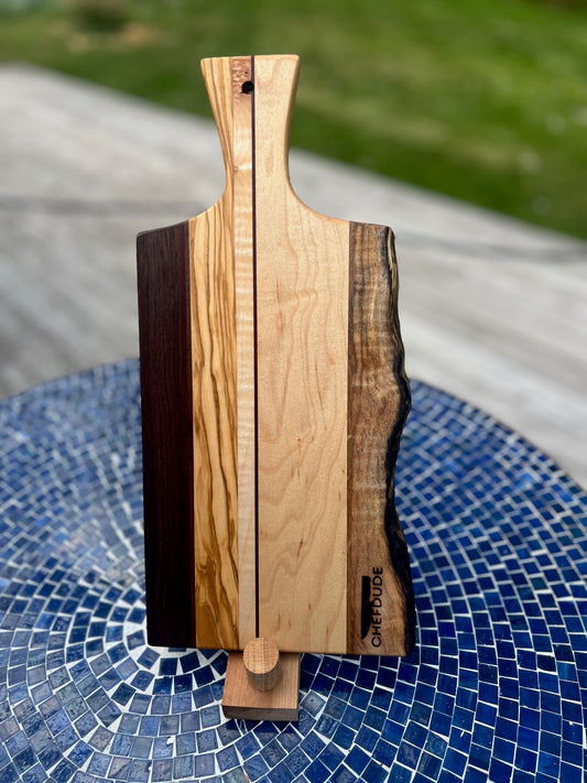 Composition Board 362: marriage of 7 hard woods - Chefdude Boards