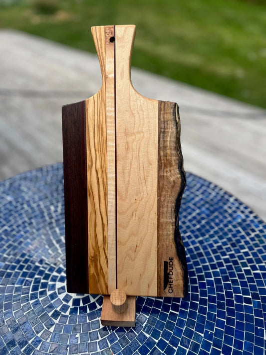 Composition Board 362: marriage of 7 hard woods - Chefdude Boards